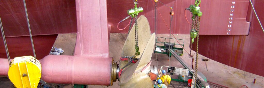 LGH rigging used for a boat propeller.
