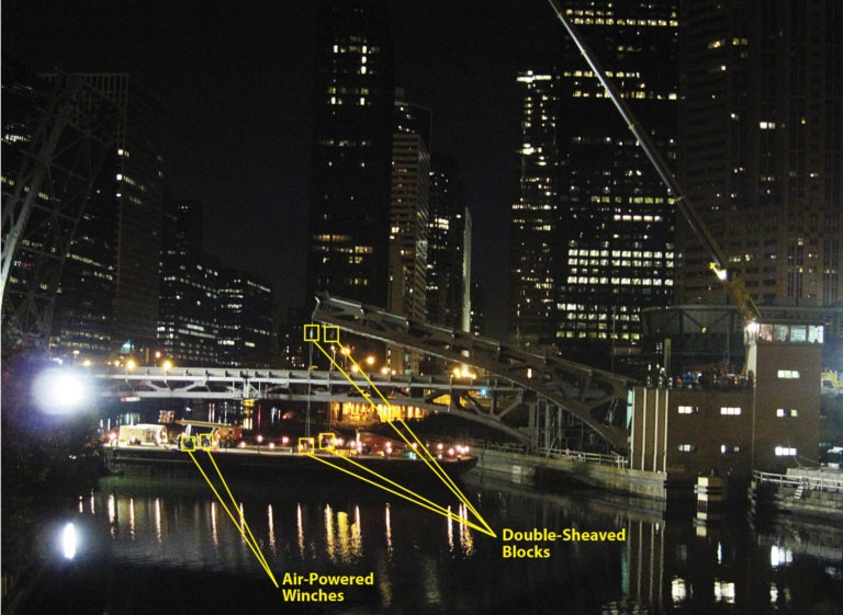 LGH rental lifting equipment used for repairing Congress Parkway