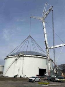 Collector ring Aston tank farm lifting solution LGH Thackray Crane